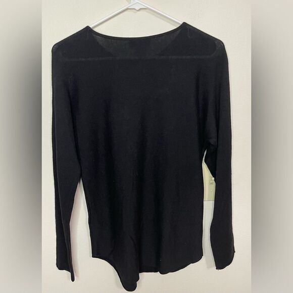 Rachel Zoe Women’s Black Love Pullover Sweater Lightweight Cashmere Blend Sz S - Picture 14 of 16